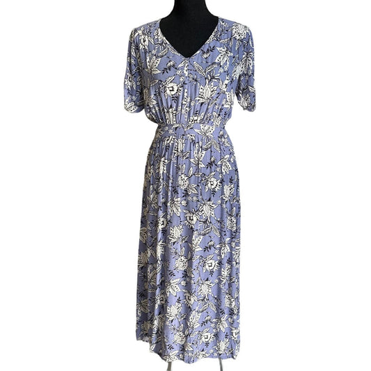 Pinkyotto Blue and White Floral Maxi Dress Sz M