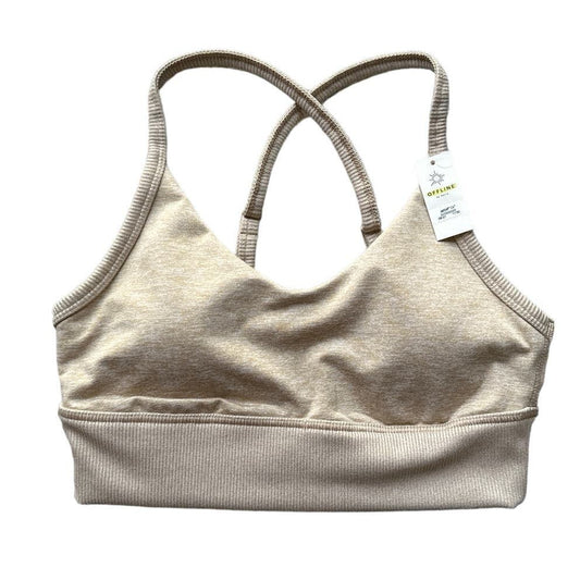 Offline By Aerie Tan Sports Bra Sz S