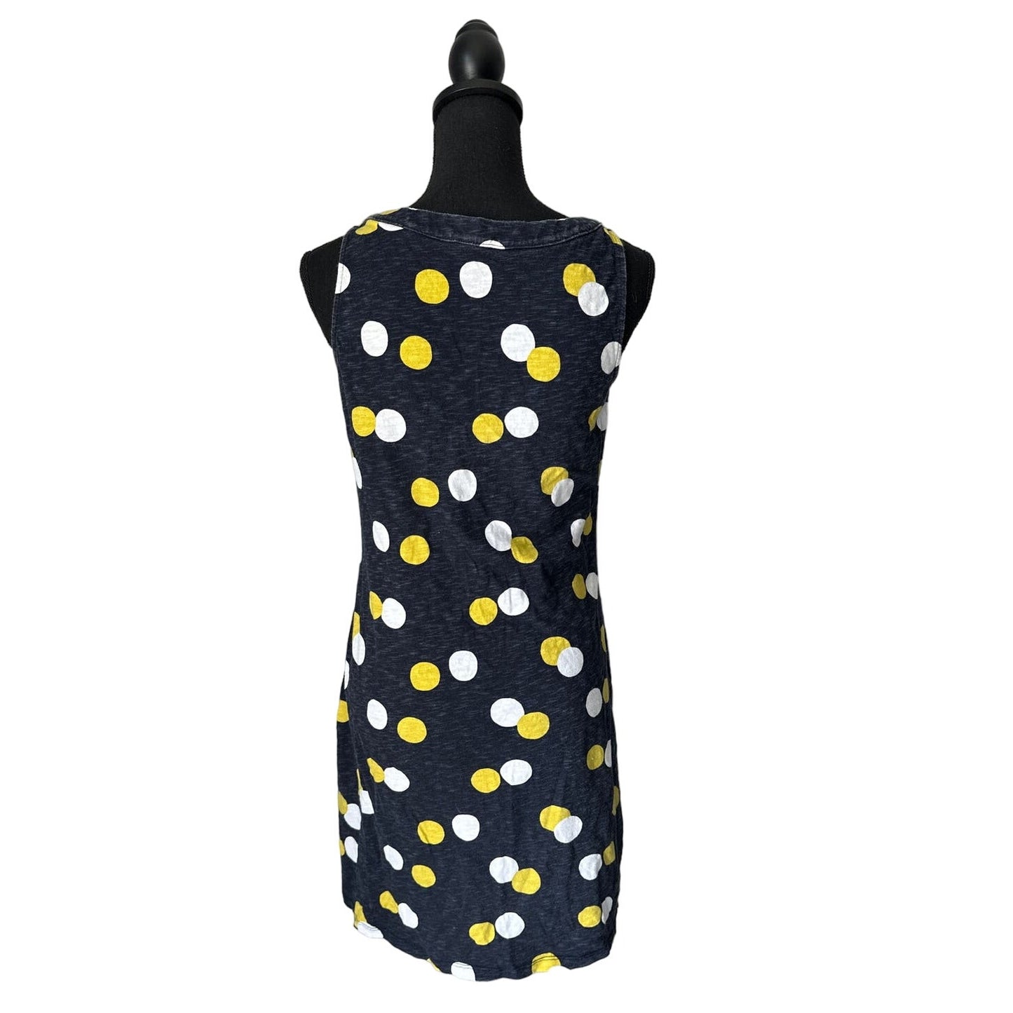 Boden Grey with Yellow and White Dots Mini Dress Sz 6