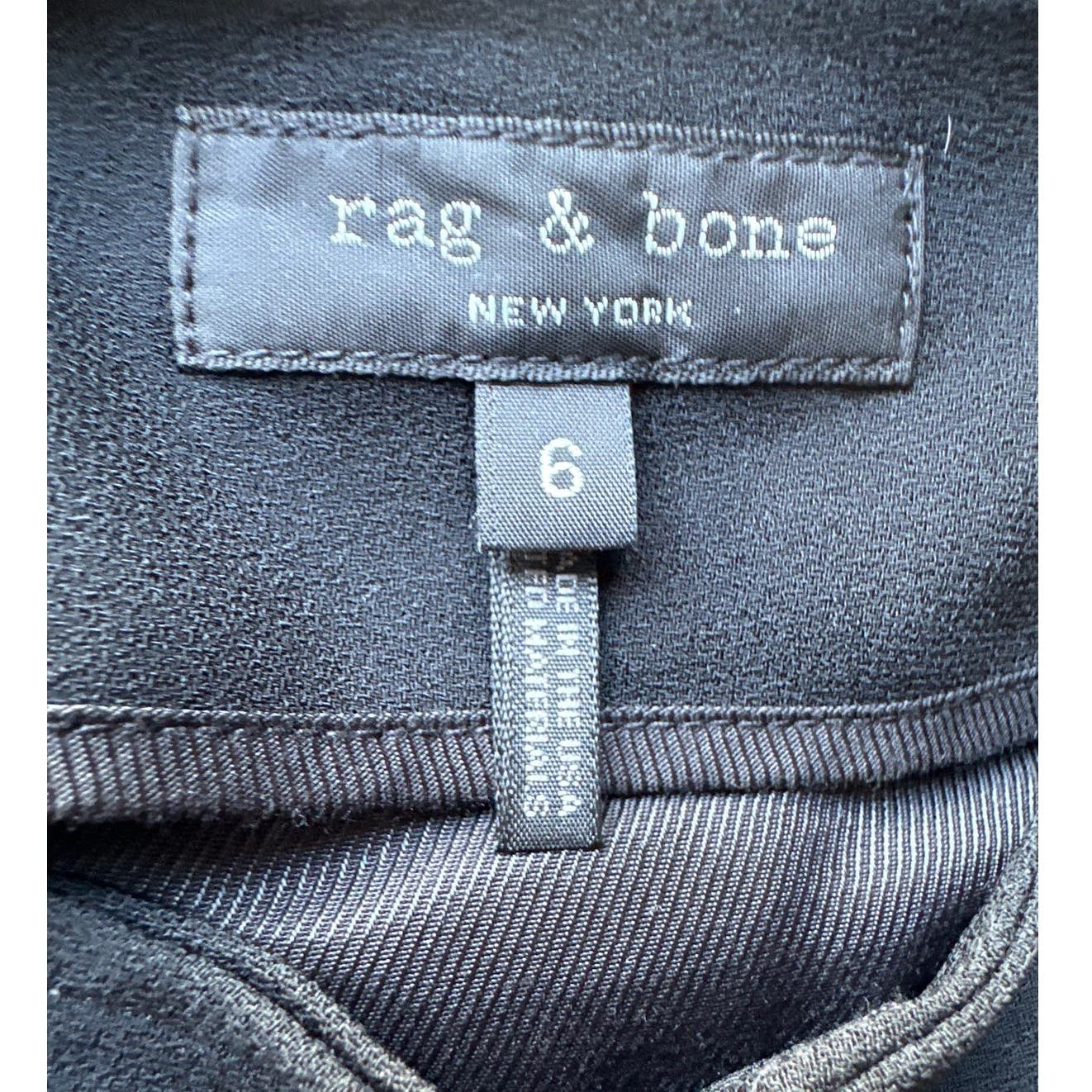 Rag & Bone Zipper Black Skirt Sz 6
