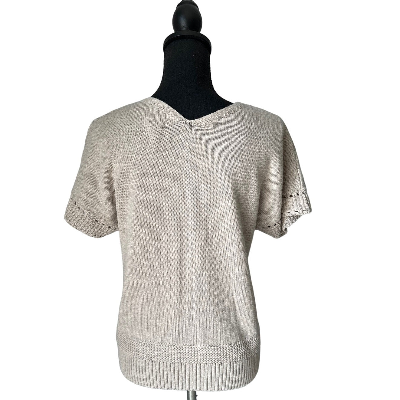 Joie Knitted Tan Cotton Top Sz XS