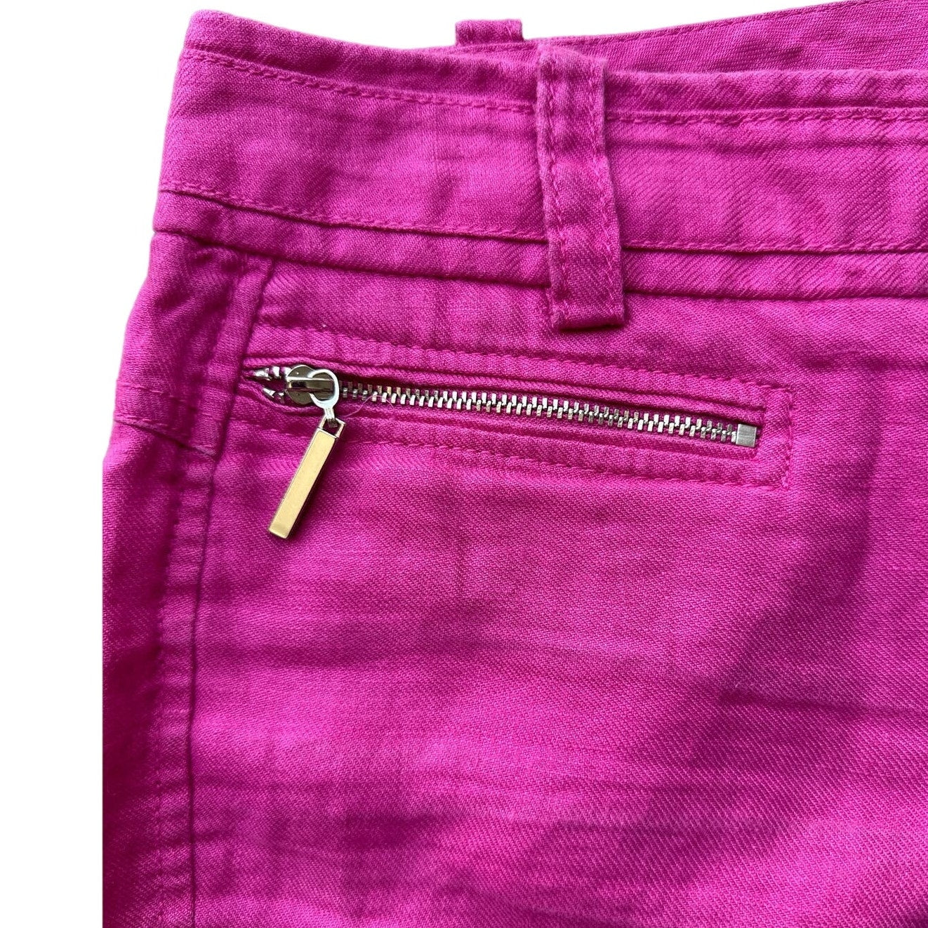 Calvin Klein Hot Pink Linen Capri Pants Sz 6