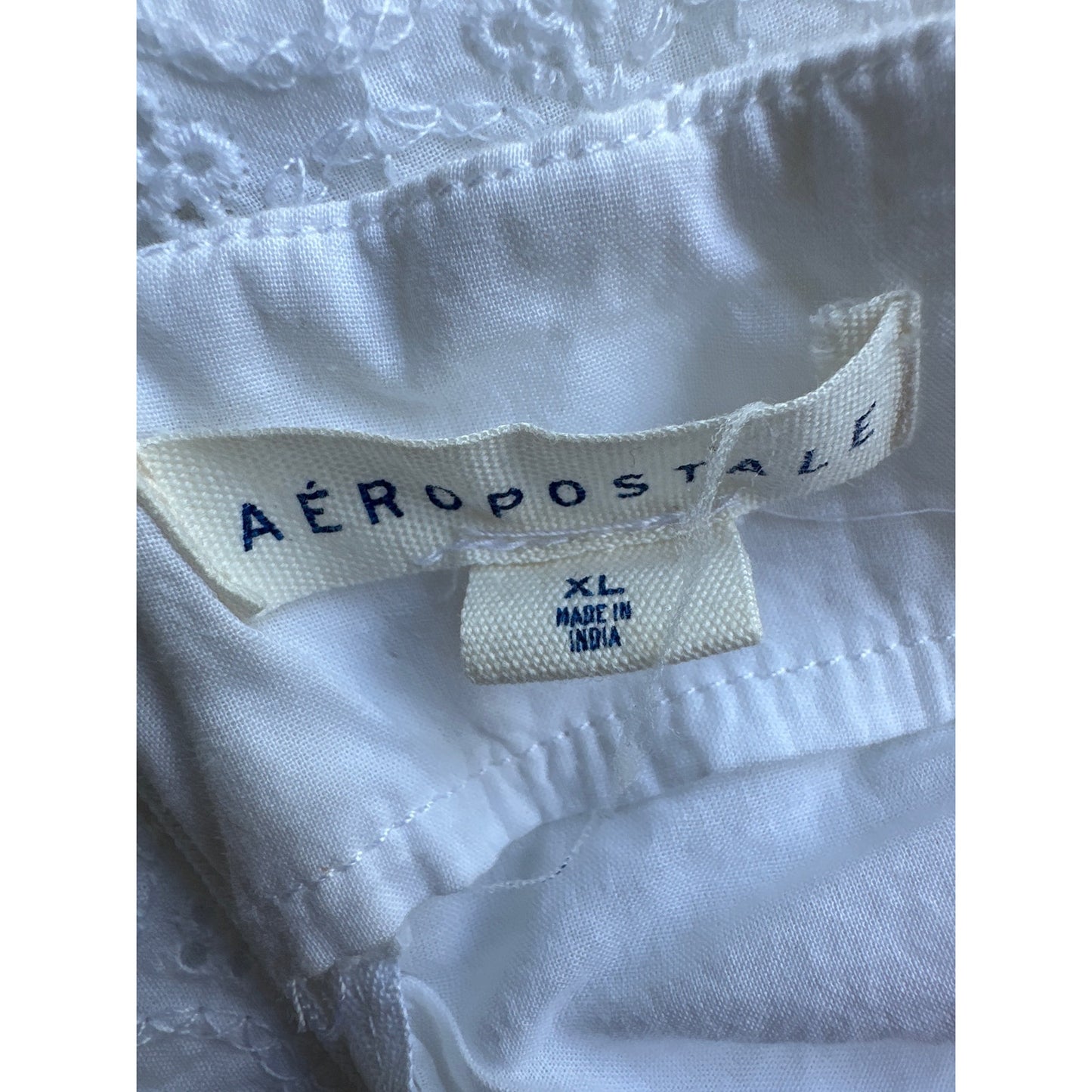 Aeropostale White Cotton Mini Skirt Sz XL