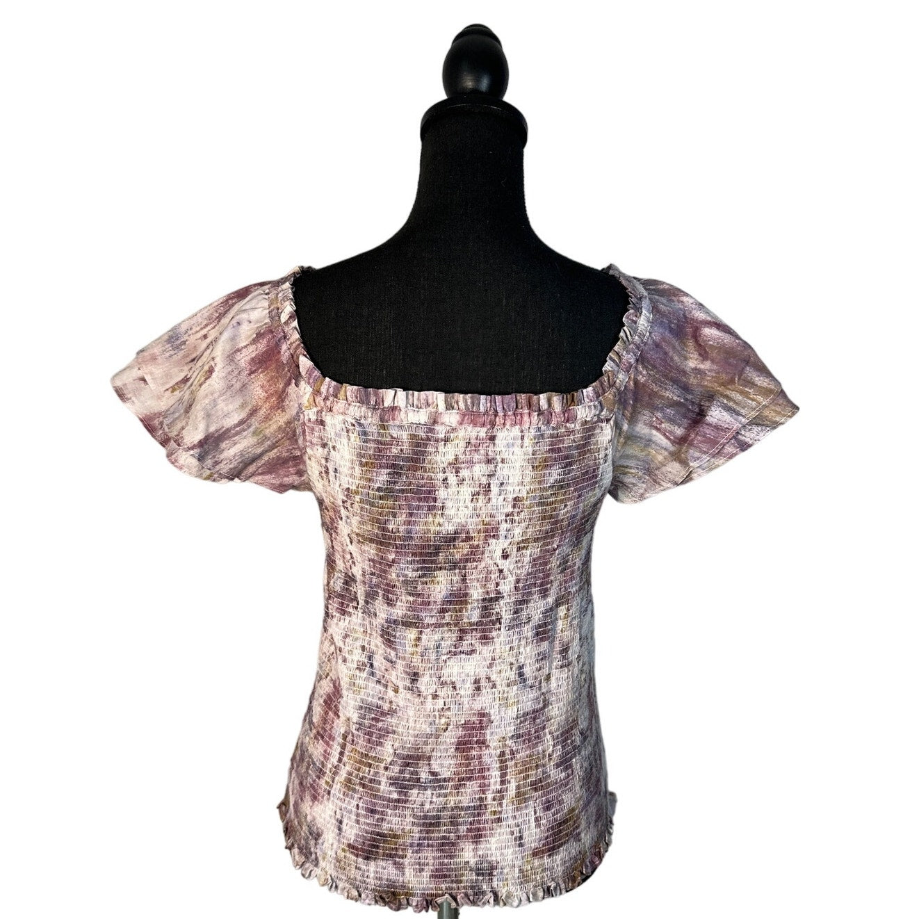 Saya Pima Cotton Lavender Tones Top Sz M