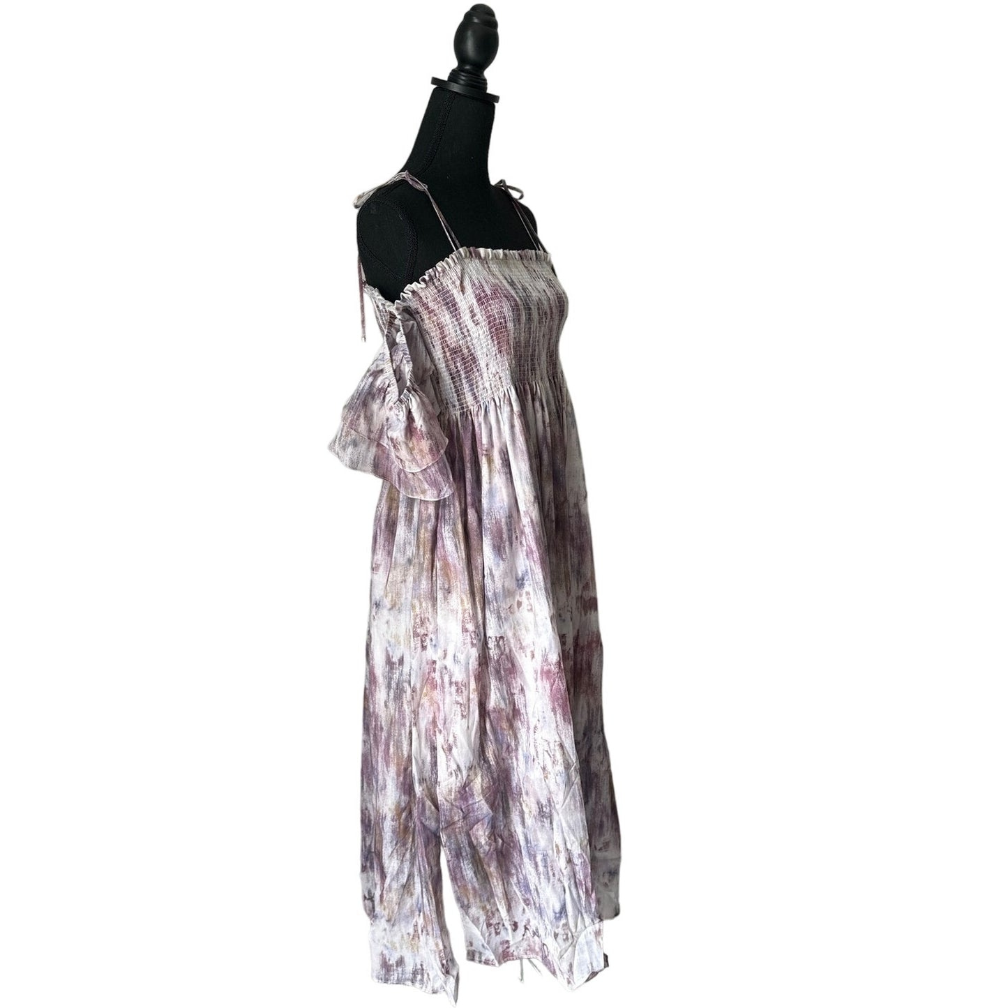 Saya Pima Cotton Lavender Tones Maxi Dress Sz M