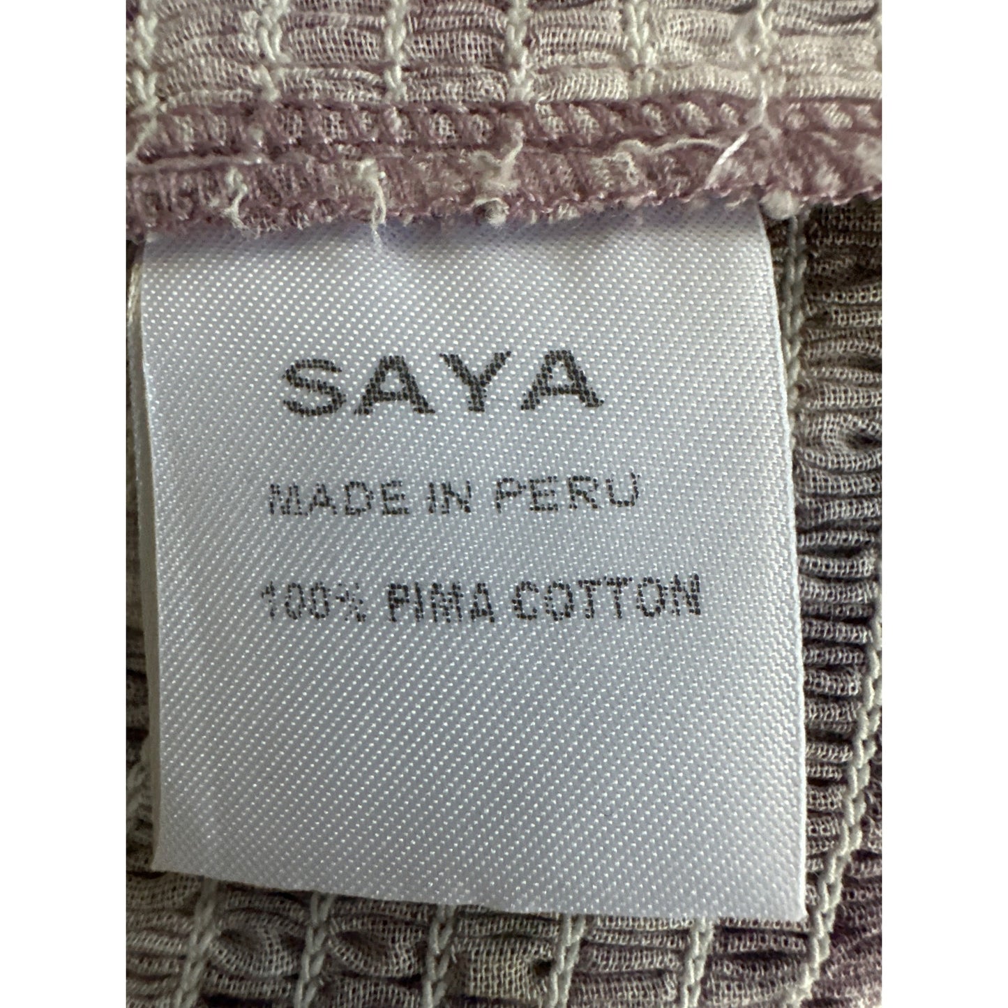 Saya Pima Cotton Lavender Tones Top Sz M