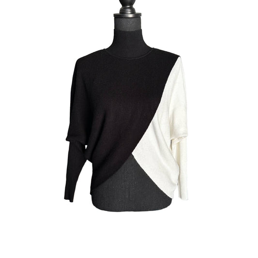 Elan Black and Beige Sweater Sz S