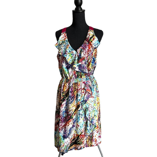 Presley Skye Abstract Multicolor Dress Sz XL