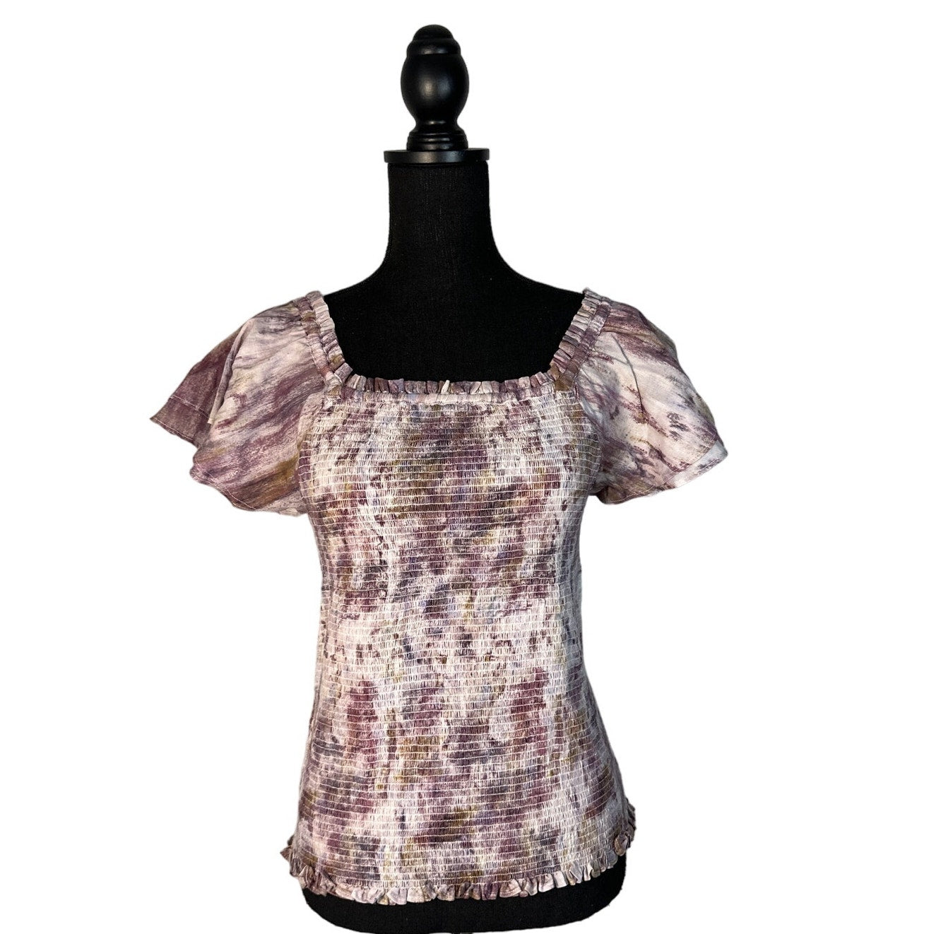 Saya Pima Cotton Lavender Tones Top Sz M