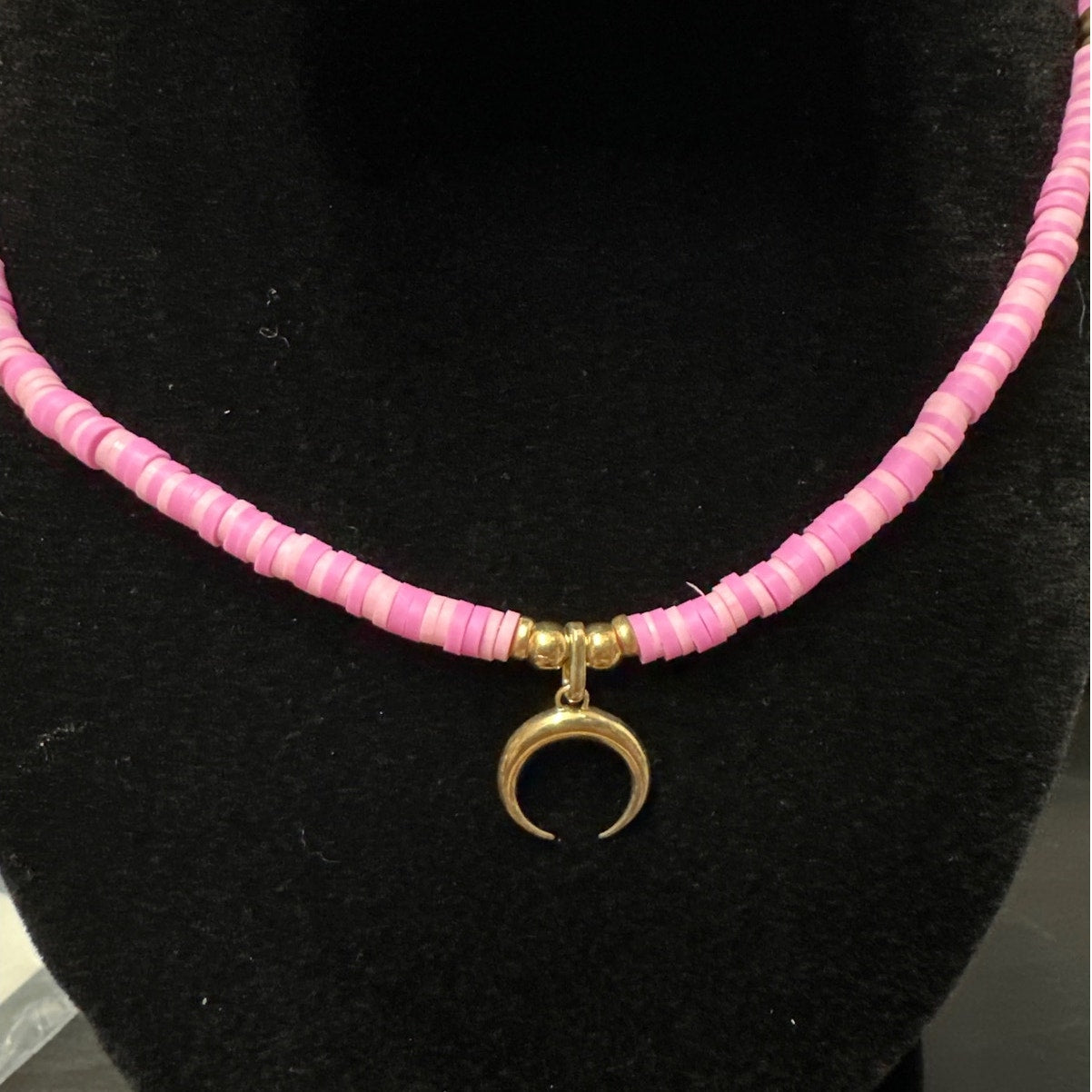 Claudia Navarro Jewelry Pink and Gold Moon Chocker Berries