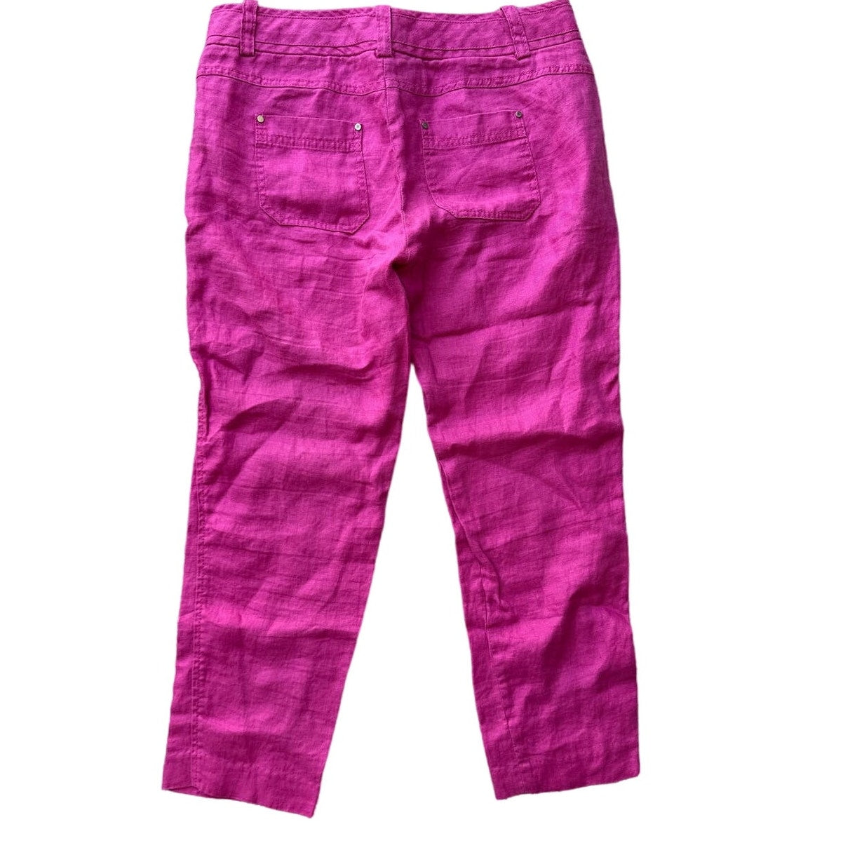 Calvin Klein Hot Pink Linen Capri Pants Sz 6