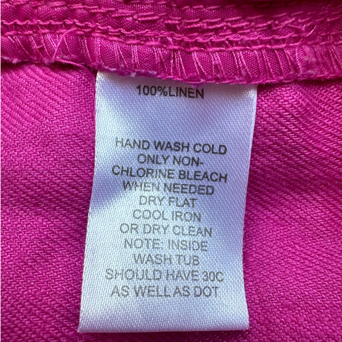 Calvin Klein Hot Pink Linen Capri Pants Sz 6