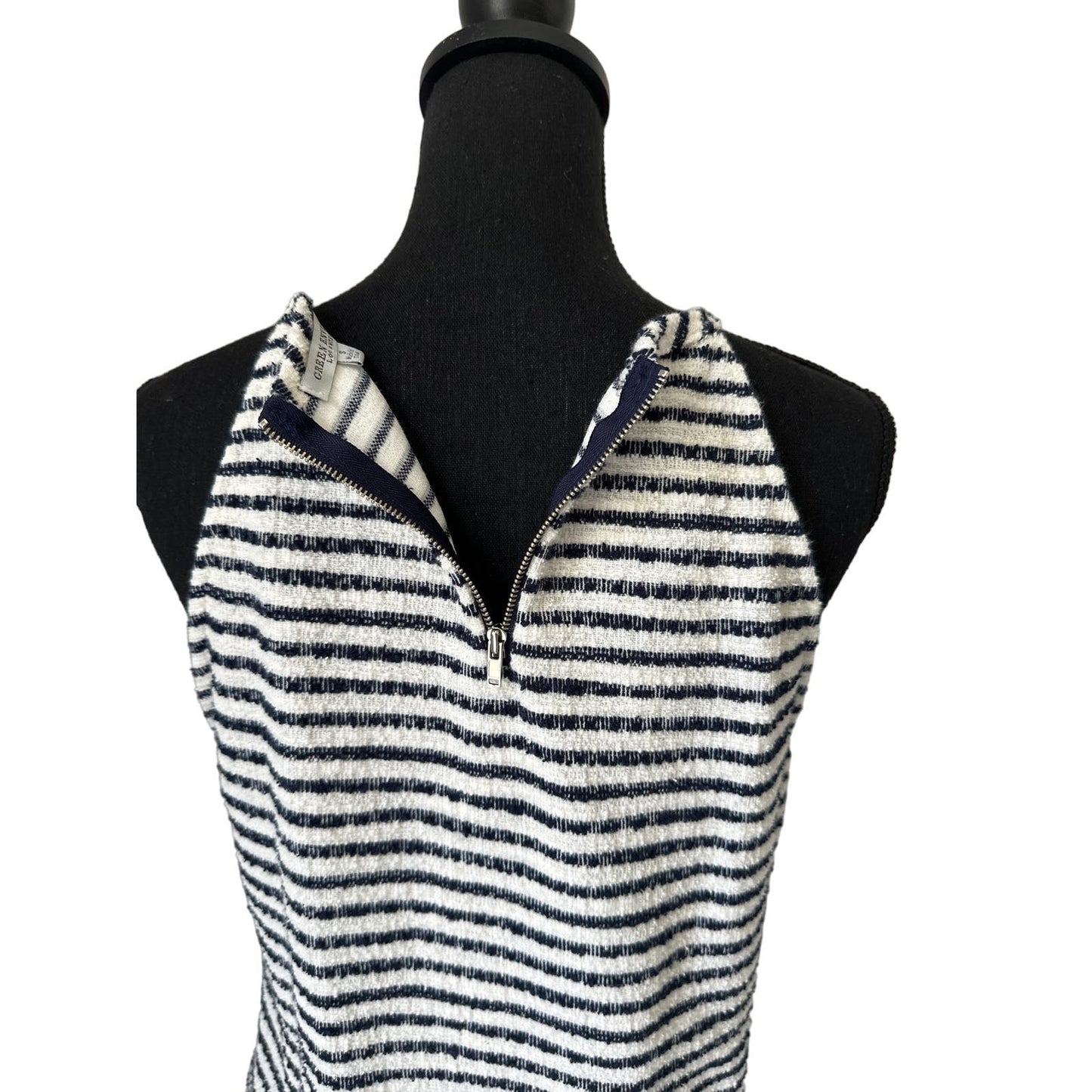 Green Envelope Blue and White Stripped Tank Sz S