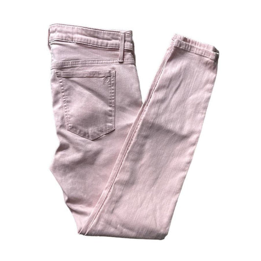 Sam Edelman The Kitten Mid Rise Skinny Ankle Pink Pants Sz 30