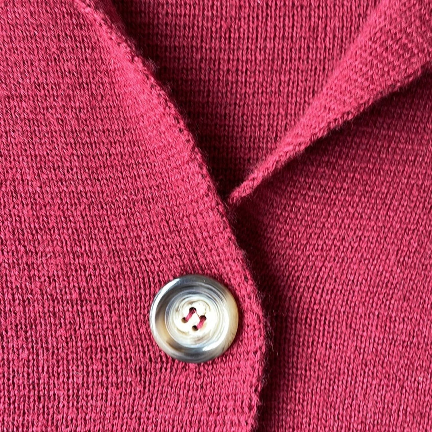 Cocogio Merino Wool Blend Red Cardigan Size M