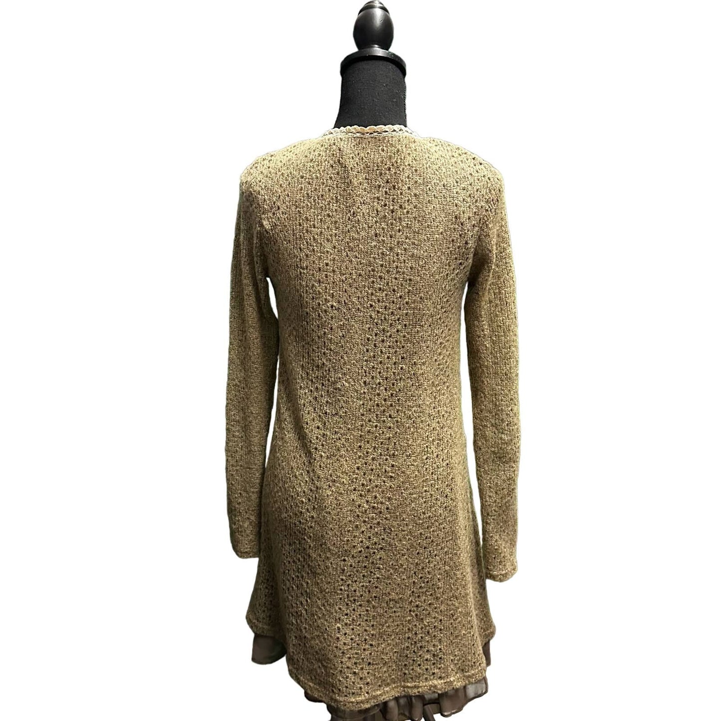 A'Reve Knitted Brown Mini Dress Sz S