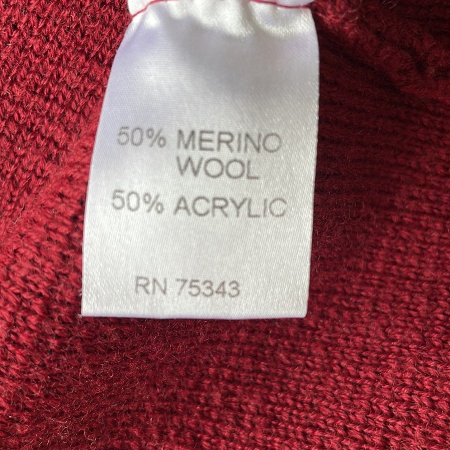 Cocogio Merino Wool Blend Red Cardigan Size M