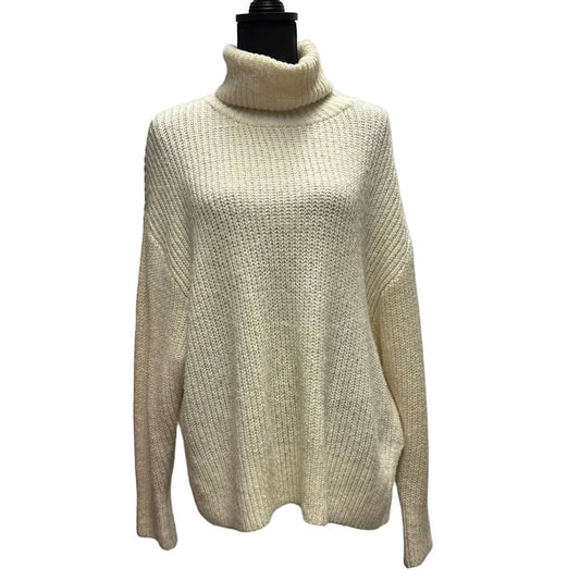 Zara Cream Turtle Neck Sweater Sz M