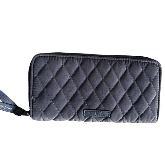 Vera Bradley Gray Cotton Long Zippy Wallet