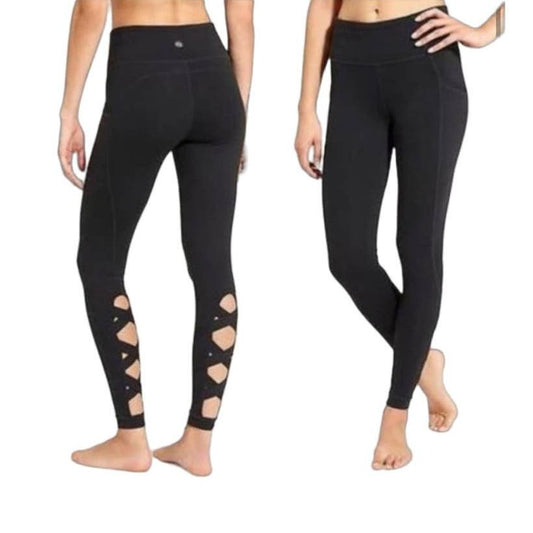 Athleta Black Cutout Leggings Sz XS