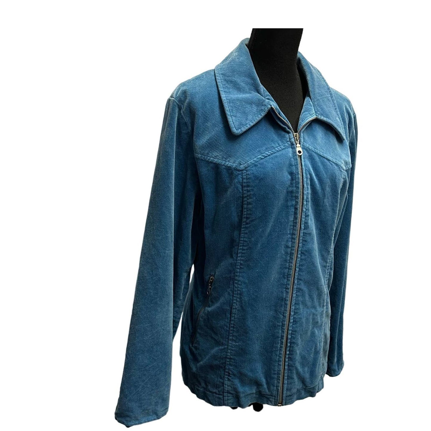 Urban Vibe Blue Corduroy Cotton Jacket Sz L