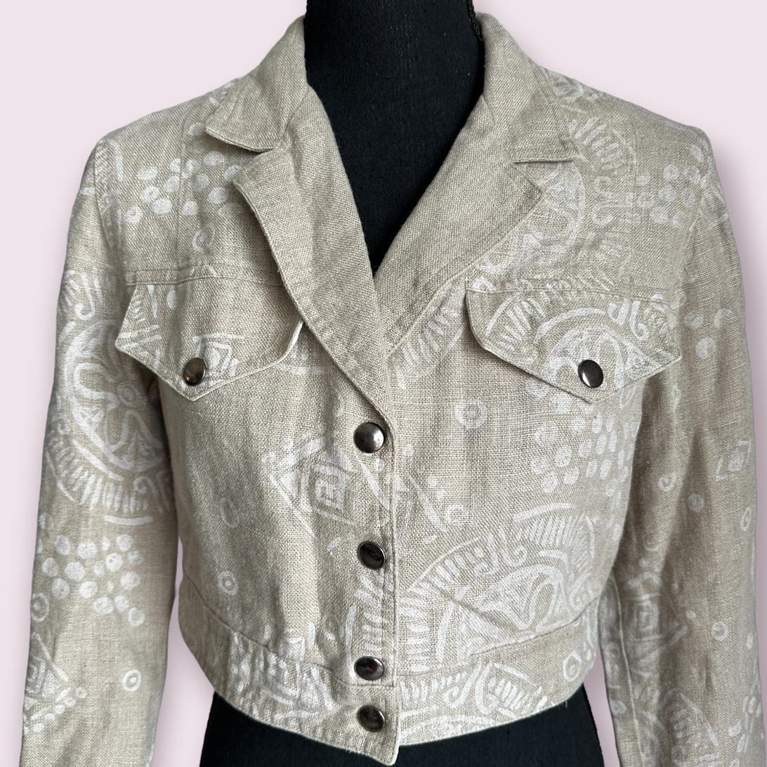 Platinum for Play By Dorothy Schoelen Cropped Jacket Sz S