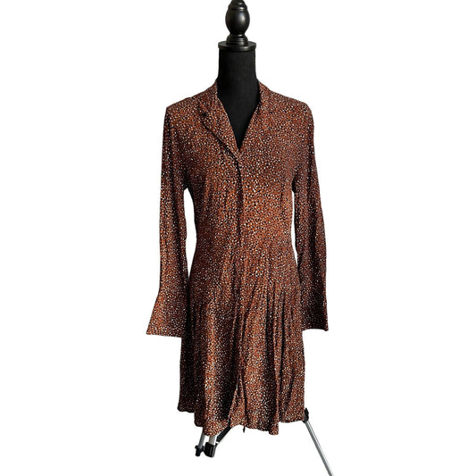 Paris Atelier & Other Stories Brown Midi Dress Sz 8