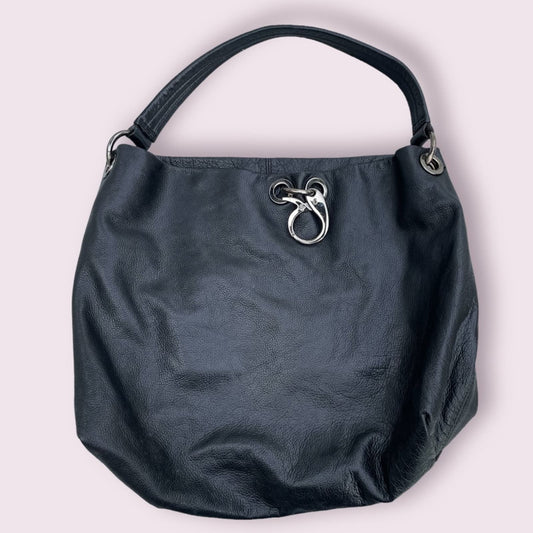 Simply Vera Black Hobo Leather Bag