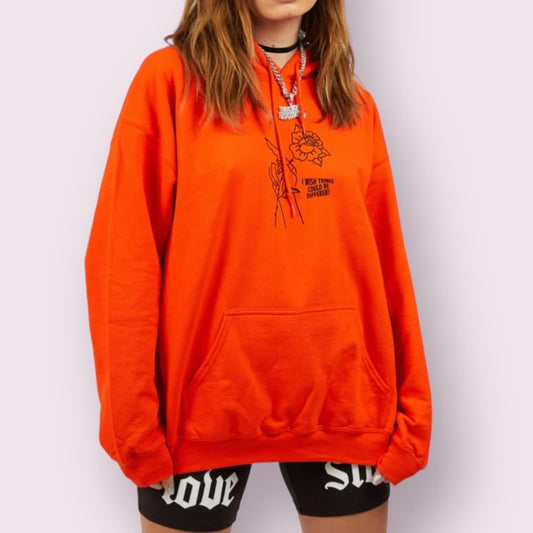 Broken Promises Could Be Different Orange Hoodie Sz S