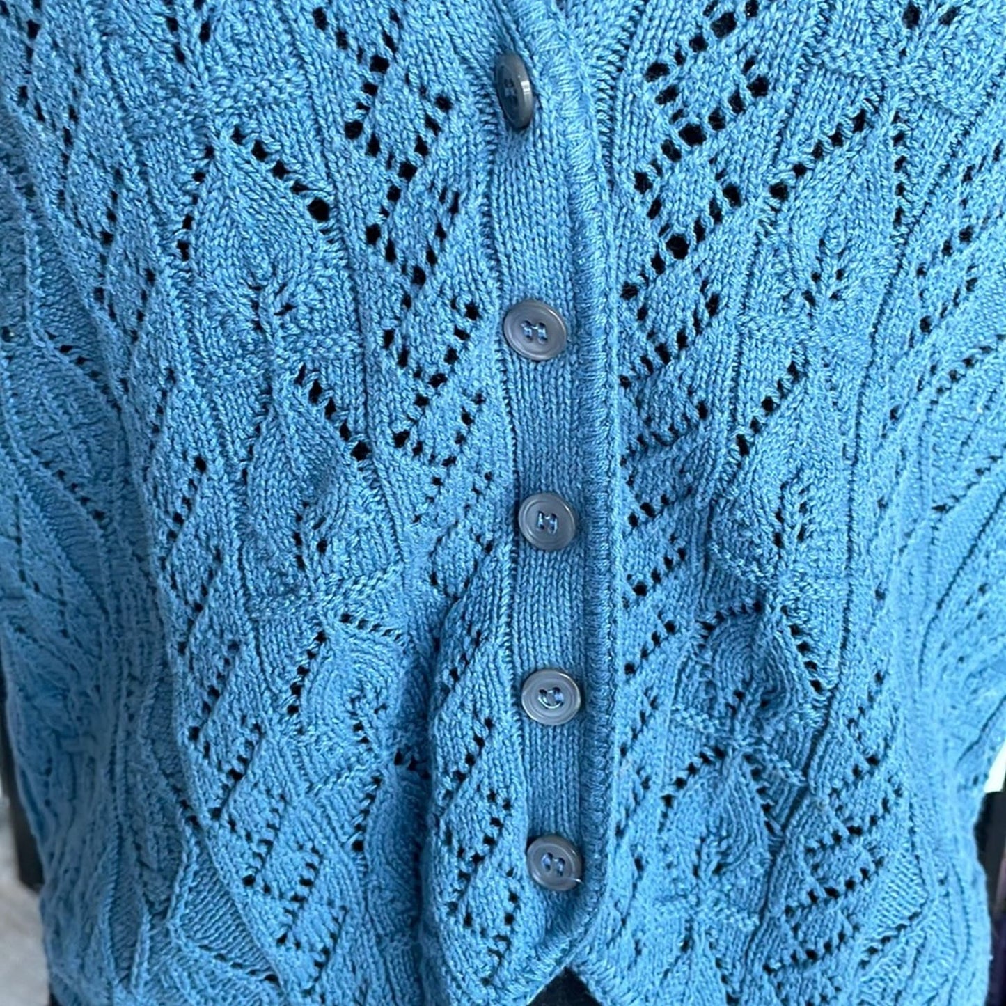 Pierre Cardin Knitted Vest Blue Sz XL